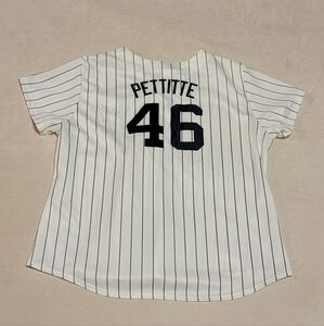 NY Yankees MLB Baseball Jersey Andy Pettitte 46 Majestic pinstripe